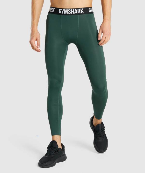 Panske Legíny Gymshark Element Baselayer Tmavo Zelene | BT0753246